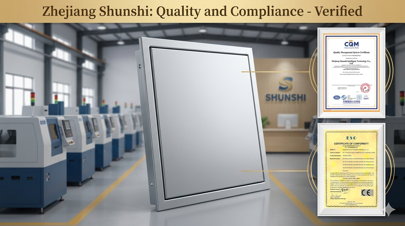 Zhejiang Shunshi Reinforces Quality Commitment with ISO 9001:2015 Certification and CE Compliance for Access Panels
